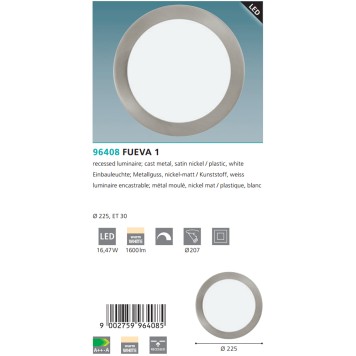Светильник точечный Eglo Fueva 1 96408-2