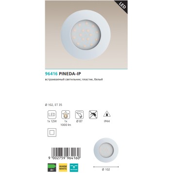 Светильник точечный Eglo Pineda-Ip 96416-2