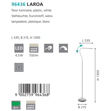 Торшер Eglo Laroa 96436-2