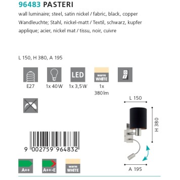 Бра Eglo Pasteri 96483-1