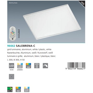 Светильник потолочный Eglo Salobrena-C 96662-4