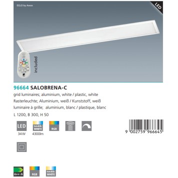 Светильник потолочный Eglo Salobrena-C 96664-5