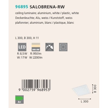 Светильник потолочный Eglo Salobrena-RW 96895-2