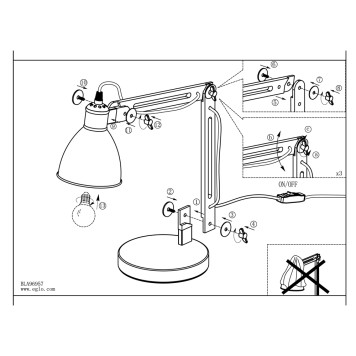 Лампа настольная Eglo Torona 1 96958-5