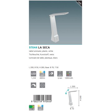 Лампа настольная Eglo La Seca 97044-4