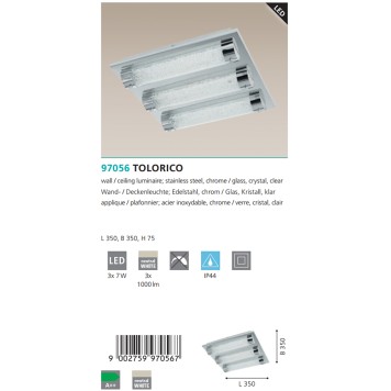 Светильник настенно-потолочный Eglo Tolorico 97056-4