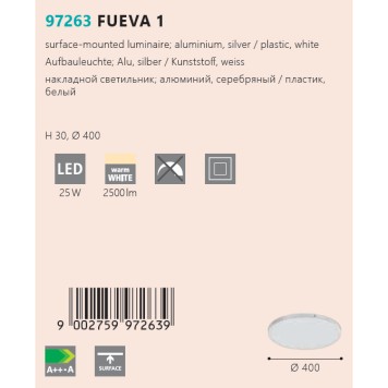 Светильник потолочный Eglo Fueva 1 97263-1