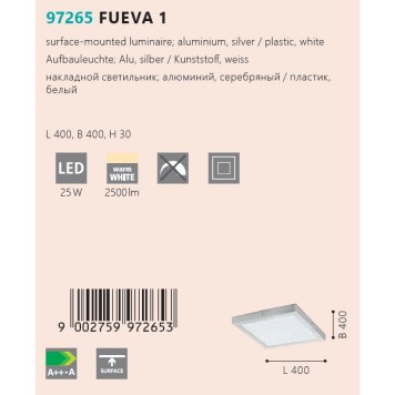 Светильник потолочный Eglo Fueva 1 97265-2