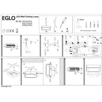 Светильник потолочный Eglo Fueva 1 97269-3