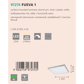 Светильник потолочный Eglo Fueva 1 97274-2