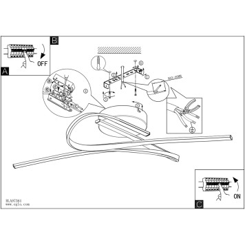Светильник потолочный Eglo Palozza 97361-2