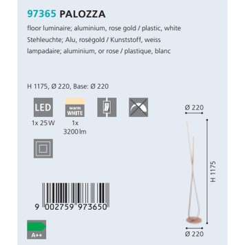 Торшер Eglo Palozza 97365-2