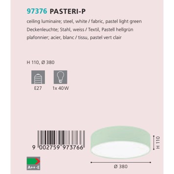 Светильник потолочный Eglo Pasteri-P 97376-1