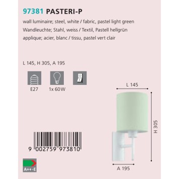 Бра Eglo Pasteri-P 97381-1