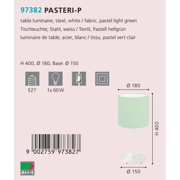 Лампа настольная Eglo Pasteri-P 97382-1