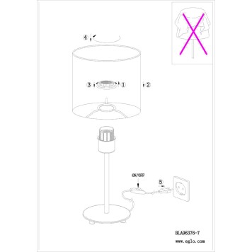 Лампа настольная Eglo Pasteri-P 97382-3