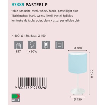 Лампа настольная Eglo Pasteri-P 97389-1