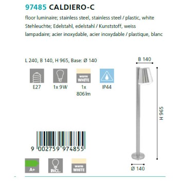 Уличный фонарь Eglo Caldiero-d 97485-2