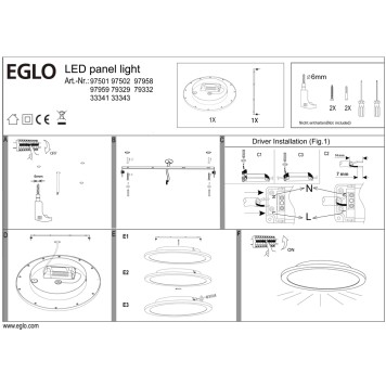 Светильник потолочный Eglo Sarsina 97501-3