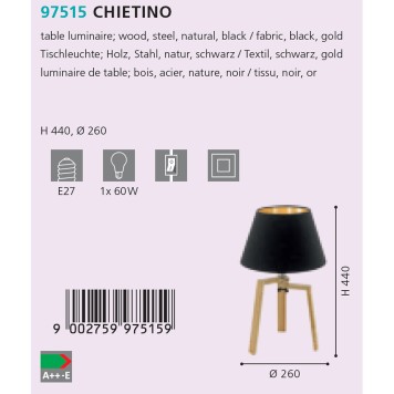 Лампа настольная Eglo Chietino 97515-1