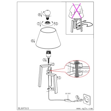 Лампа настольная Eglo Chietino 97515-2