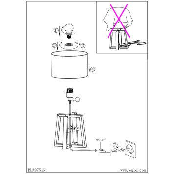 Лампа настольная Eglo Chietino 1 97516-2