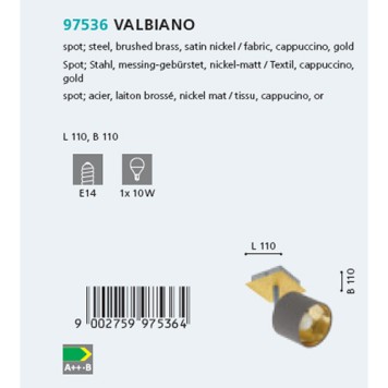 Спот Eglo Valbiano 97536-1