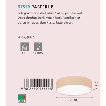 Светильник потолочный Eglo Pasteri-P 97559-1