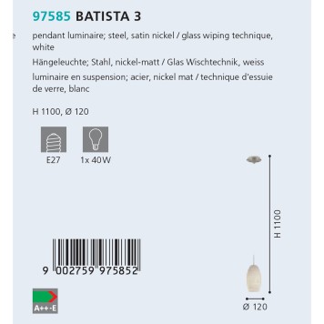 Люстра Eglo Batista 3 97585-2