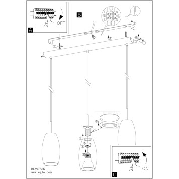 Люстра Eglo Batista 3 97586-2