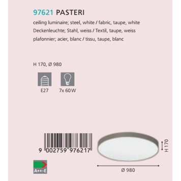 Светильник потолочный Eglo Pasteri 97621-1