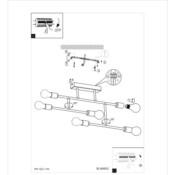 Светильник потолочный Eglo Belsiana 98032-3