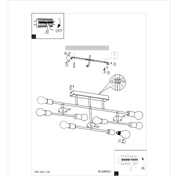 Светильник потолочный Eglo Belsiana 98035-3