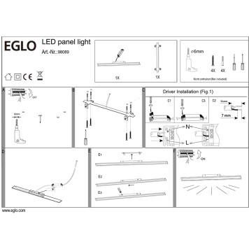 Светильник потолочный Eglo Salobrena-C 98089-1