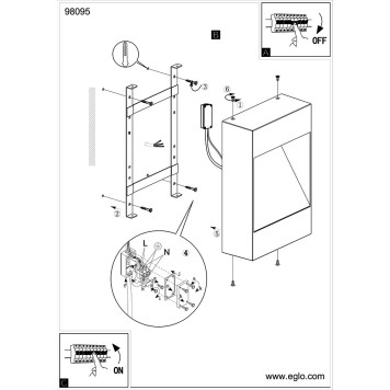 Уличный настенный светильник Eglo Manfria 98095-2