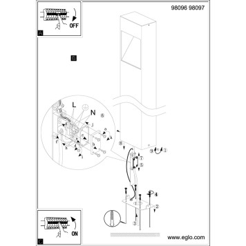 Уличный фонарь Eglo Manfria 98096-2