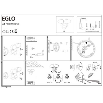 Уличный настенный светильник Eglo Pagino 98176-1