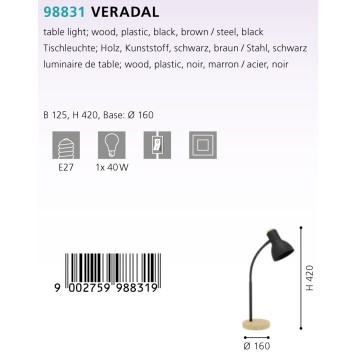 Лампа настольная Eglo Veradal 98831-3