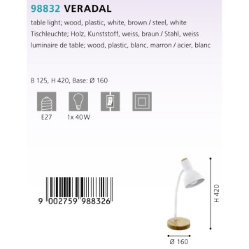 Лампа настольная Eglo Veradal 98832-7