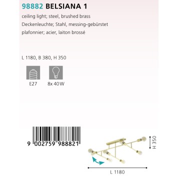 Светильник потолочный Eglo Belsiana 1 98882-1