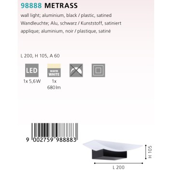 Бра Eglo Metrass 98888-1