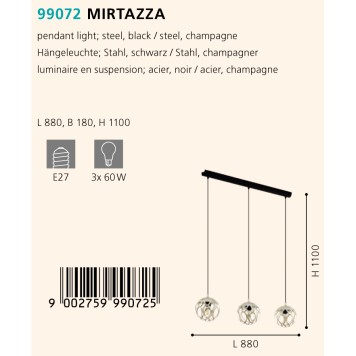 Люстра Eglo Mirtazza 99072-1