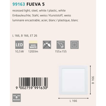 Светильник точечный Eglo Fueva 5 99163-1