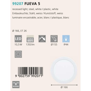 Светильник точечный Eglo Fueva 5 99207-1