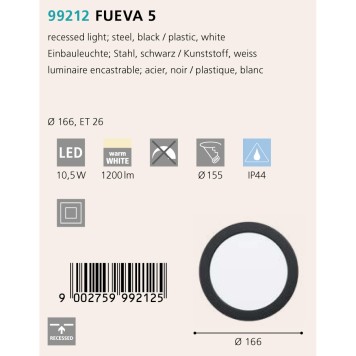 Светильник точечный Eglo Fueva 5 99212-1