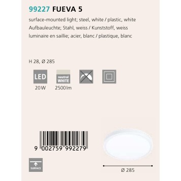 Светильник точечный Eglo Fueva 5 99227-1