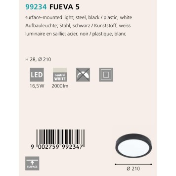 Светильник точечный Eglo Fueva 5 99234-1