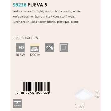 Светильник точечный Eglo Fueva 5 99236-1