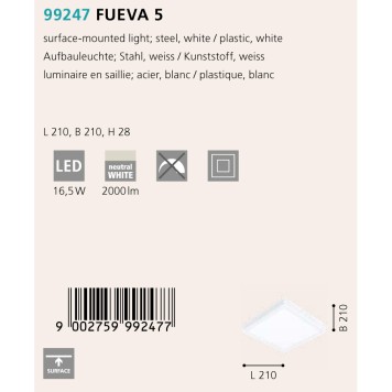 Светильник точечный Eglo Fueva 5 99247-1