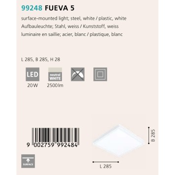 Светильник точечный Eglo Fueva 5 99248-1